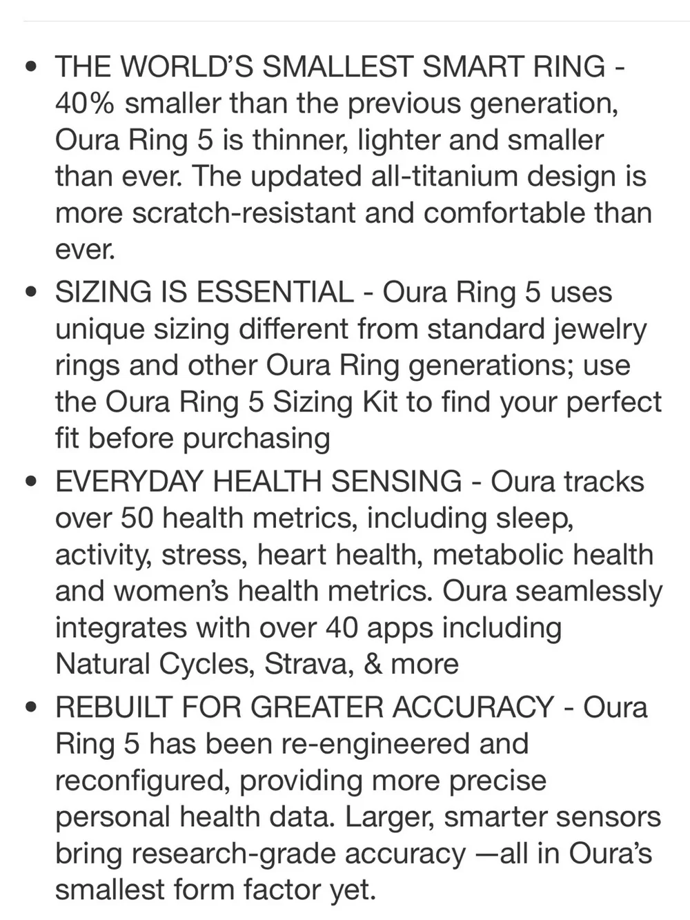 Oura premium smart